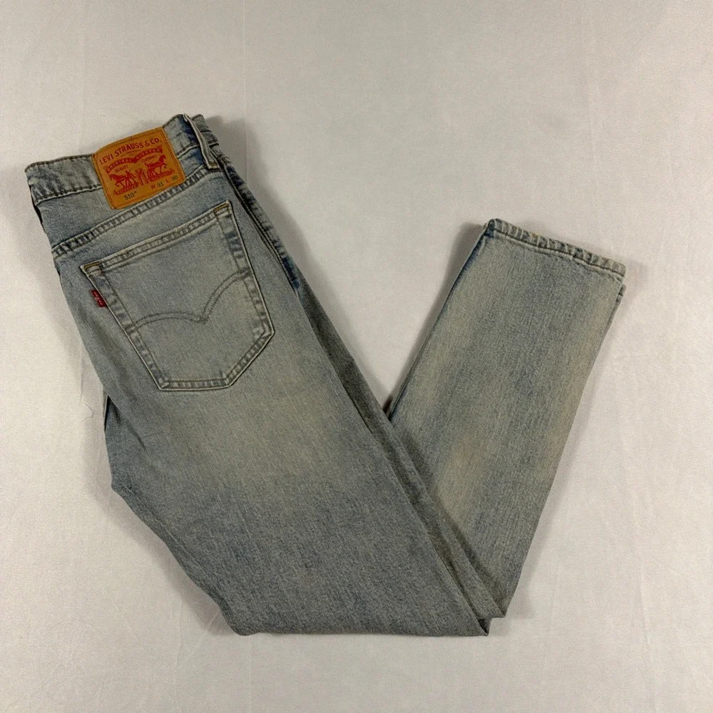 Levi's 510 Skinny Fit Jeans‎ Light Wash Denim 31x30 Mens Casual Classic Style